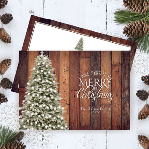 Cartes Pour Fêtes Annuelles Joyeux Noël rustique Petit Arbre de Noël
