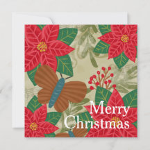 Joyeux Noël Rustique Vintage Poinsettia