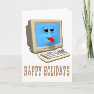 CARTES POUR FÊTES ANNUELLES JOYEUX NOËL SALUTATION INFORMATIQUE