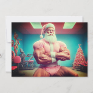 Cartes Pour Fêtes Annuelles Joyeux Noël   Santa a sauté la jambe Never