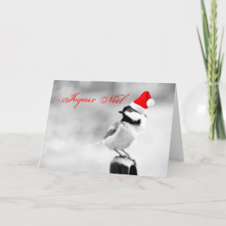 Cartes Pour Fêtes Annuelles Joyeux Noel Santa Chickadee