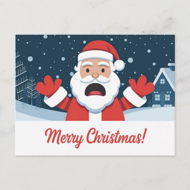 Cartes Pour Fêtes Annuelles Joyeux Noël santa claus (Devant)