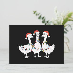 Cartes Pour Fêtes Annuelles Joyeux Noël Santa Hat Canards Fêtes Canard de Noël