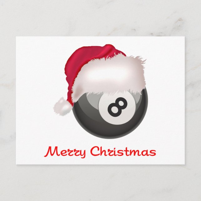 Cartes Pour Fêtes Annuelles Joyeux Noël Santaball de PoolChick (Devant)