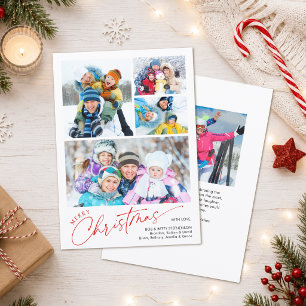 Cartes Pour Fêtes Annuelles Joyeux Noël Script 5 Photos