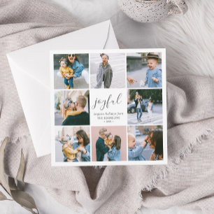 Cartes Pour Fêtes Annuelles Joyeux Noël Script Simple Photo Collage