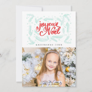 Cartes Pour Fêtes Annuelles Joyeux Noel Scripts Photo moderne de Noël