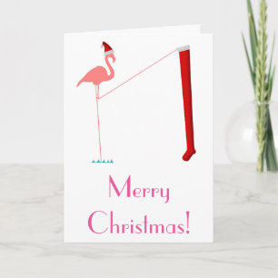 Cartes Pour Fêtes Annuelles Joyeux Noël ! - Silhouette rose de Flamant rose