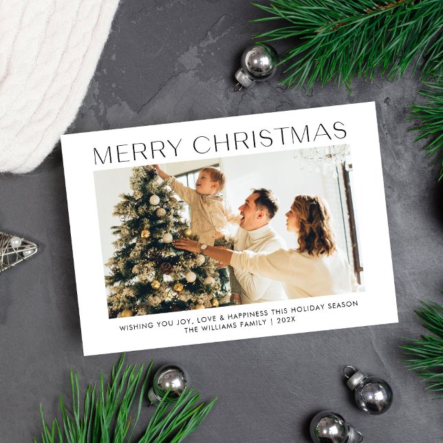 Cartes Pour Fêtes Annuelles Joyeux Noël simple 4 photos famille (Créateur téléchargé)