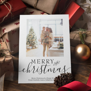 Cartes Pour Fêtes Annuelles Joyeux Noël Simple Élégant Personnalisé