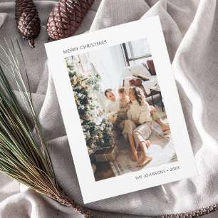 Cartes Pour Fêtes Annuelles Joyeux Noël Simple Photo Holiday Card