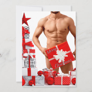 Cartes Pour Fêtes Annuelles Joyeux Noël SlipperyJoe cadeau blanc rouge argent