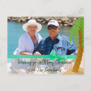 Cartes Pour Fêtes Annuelles Joyeux Noël Snowbird Funny Palm Tree Card