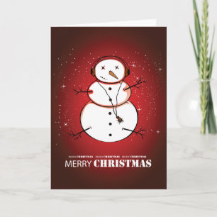 Cartes Pour Fêtes Annuelles Joyeux Noël Snowman Music