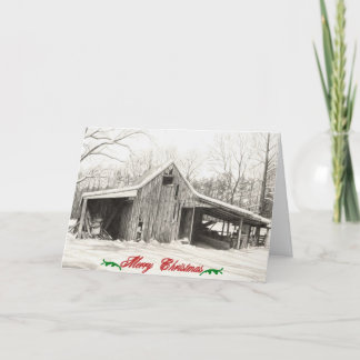 Cartes Pour Fêtes Annuelles Joyeux Noël Snowy Grange