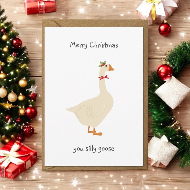Cartes Pour Fêtes Annuelles Joyeux Noël, sot Goose (Créateur téléchargé)