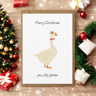 Cartes Pour Fêtes Annuelles Joyeux Noël, sot Goose