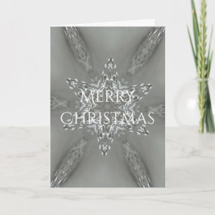 Cartes Pour Fêtes Annuelles Joyeux Noël Star Antique Silver Grey