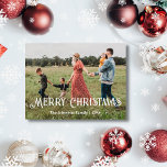 Cartes Pour Fêtes Annuelles joyeux noël style typographie blanche photo<br><div class="desc">photo arrière - plan par freepik.com élégant joyeux noël style typographie blanche photo vous pouvez changer la couleur de police et le style. carte recto,  sur l'autre côté des souhaits de vacances.</div>