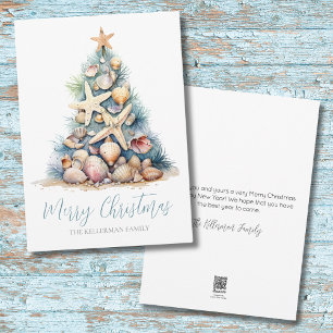 Cartes Pour Fêtes Annuelles Joyeux Noël sur la plage
