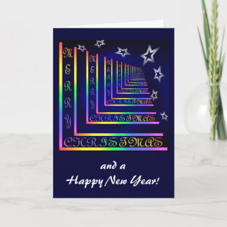 Cartes Pour Fêtes Annuelles Joyeux Noël sur rainbow design