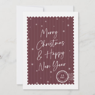 Cartes Pour Fêtes Annuelles Joyeux Noël Tampon de Script Tendance Entreprise