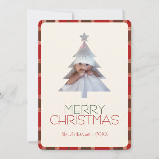 Cartes Pour Fêtes Annuelles Joyeux Noël Tartan Plaid Photo