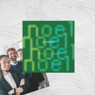 CARTES POUR FÊTES ANNUELLES JOYEUX NOEL TECH FONT ENTREPRISE PHOTO NOËL