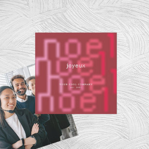CARTES POUR FÊTES ANNUELLES JOYEUX NOEL TECH FONT ENTREPRISE PHOTO NOËL