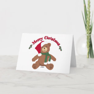 Cartes Pour Fêtes Annuelles Joyeux Noël Teddy Bear