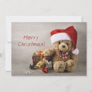 Cartes Pour Fêtes Annuelles Joyeux Noël Teddy Bear