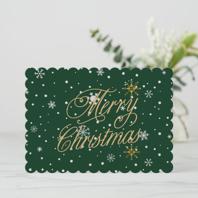 Cartes Pour Fêtes Annuelles Joyeux Noël Tendance Vacances  (Debout devant)