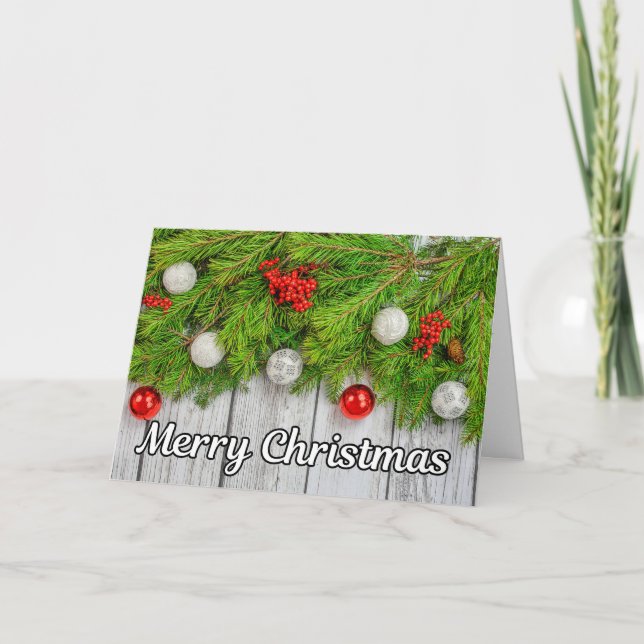 Cartes Pour Fêtes Annuelles Joyeux Noël & 'Tis The Seasons (Devant)