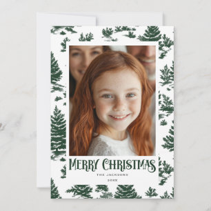 Cartes Pour Fêtes Annuelles Joyeux Noël Toile verte Conception de vacances
