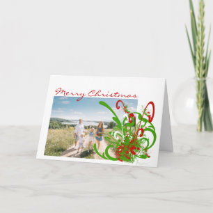 Cartes Pour Fêtes Annuelles Joyeux Noël Tourbillonnant Paint Splat - Customisé