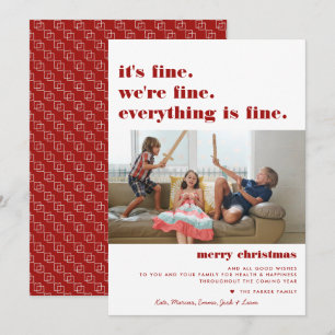 Cartes Pour Fêtes Annuelles Joyeux Noël   Tout va bien Funny Holiday