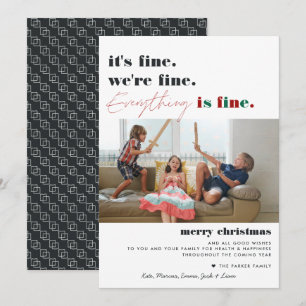 Cartes Pour Fêtes Annuelles Joyeux Noël   Tout va bien Funny Holiday