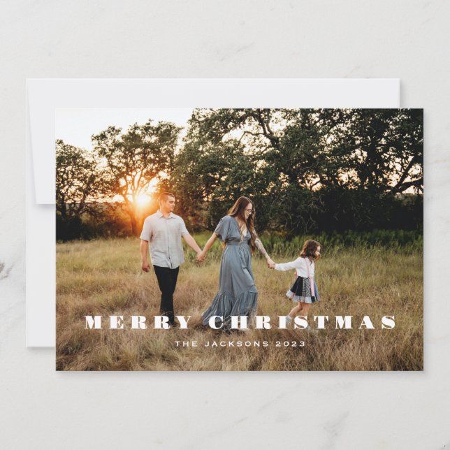 Cartes Pour Fêtes Annuelles Joyeux Noël traditionnel (Devant)