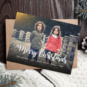 Cartes Pour Fêtes Annuelles Joyeux Noël Typographie Script Fêtes Sur mesure