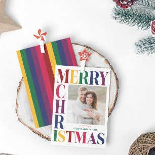Cartes Pour Fêtes Annuelles Joyeux Noël Typographie Teinte de Bijou Carré Phot