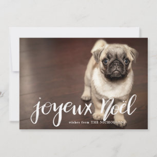 Cartes Pour Fêtes Annuelles Joyeux Noel Typography   Holiday Photo