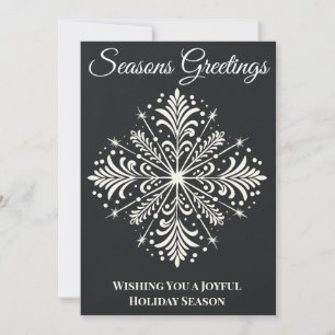 Cartes Pour Fêtes Annuelles Joyeux Noël unique Chalkboard Snowflake