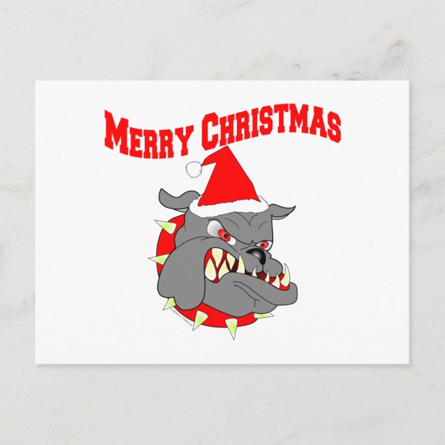Cartes Pour Fêtes Annuelles Joyeux Noël USMC Devil Chien (Devant)