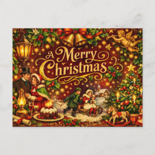 Cartes Pour Fêtes Annuelles Joyeux Noël vacances victoriennes 
