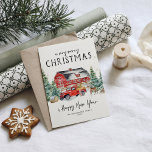 Cartes Pour Fêtes Annuelles Joyeux Noël | Vacances Watercolor Red Truck<br><div class="desc">Cette vintage carte de Noël à thème camion rouge est un classique et est parfaite pour toute personne sur votre liste d'envoi. Ajoutez votre libellé personnalisé à cette conception à l'aide des cases "Modifier ce modèle de conception" situées à droite de l'élément, ou cliquez sur le bouton bleu "Customiser" pour...</div>
