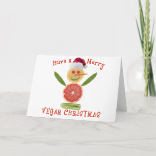 Cartes Pour Fêtes Annuelles Joyeux Noël végétalien