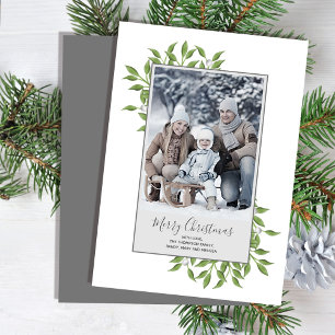 Cartes Pour Fêtes Annuelles Joyeux Noël Verdure Élégant hiver Foliage