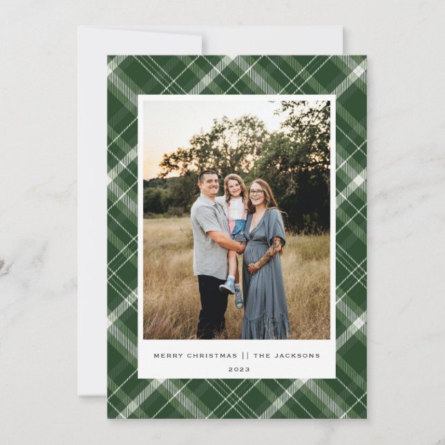 Cartes Pour Fêtes Annuelles Joyeux Noël vert (Devant)