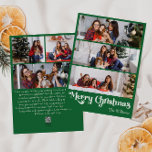 Cartes Pour Fêtes Annuelles Joyeux Noël Vert classique Vertical 6 Photo<br><div class="desc">Célébrez la saison avec cette carte de vacances unique, verte Joyeux Noël vertical 6 photo avec une touche de charme vintage. Le design minimaliste présente une élégante palette de couleurs vertes et blanches, évoquant l'esprit cosy de l'hiver. Son attrait moderne et ludique, associé à la formulation traditionnelle, crée un équilibre...</div>