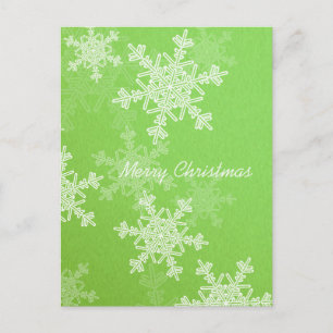 Cartes Pour Fêtes Annuelles Joyeux Noël Vert Flèche de neige blanche Minimalis